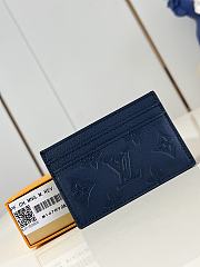 Fortok Louis Vuitton Card Holder Navy Blue 11 x 7 cm - 1
