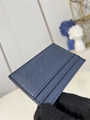 Fortok Louis Vuitton Card Holder Navy Blue 11 x 7 cm - 3