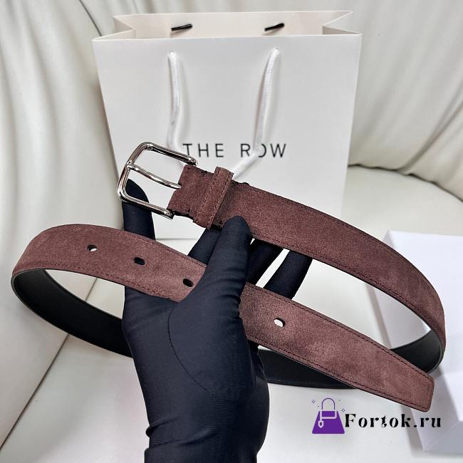 Fortok The Row Belt Suede Rouge - 1