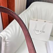Fortok The Row Belt Suede Rouge With Gold Hardware - 6