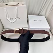 Fortok The Row Belt Suede Rouge With Gold Hardware - 2