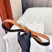Fortok The Row Belt Suede Brown With Gold Hardware - 6