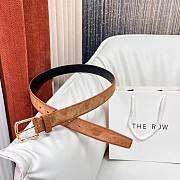 Fortok The Row Belt Suede Brown With Gold Hardware - 5