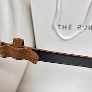 Fortok The Row Belt Suede Brown With Gold Hardware - 2