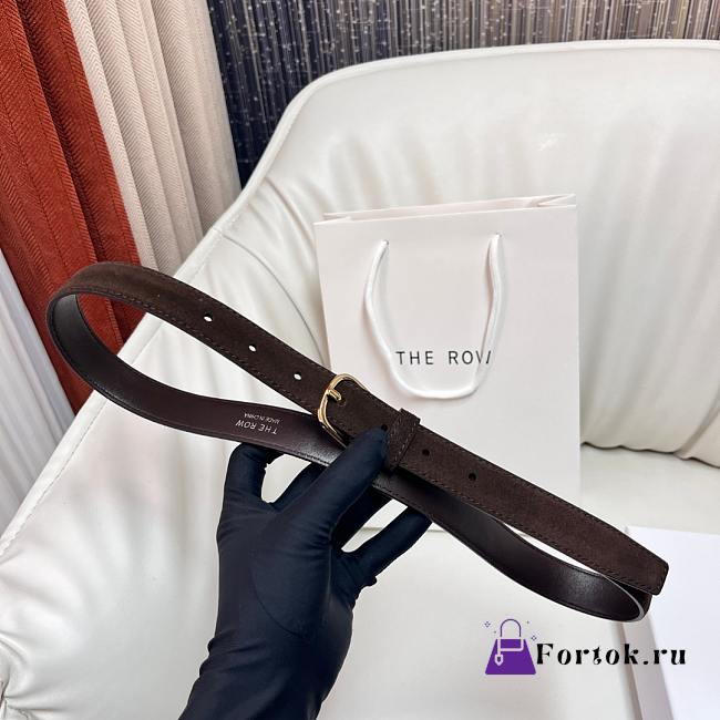 Fortok The Row Belt Suede Chocolate - 1