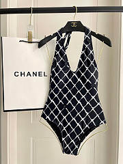 Fortok Chanel Swimsuit Caro Black And White - 1