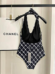 Fortok Chanel Swimsuit Caro Black And White - 2