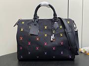 Fortok Louis Vuitton Speedy 40 Bandoulière Blason Denim 40*26*23Cm - 1