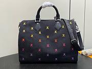 Fortok Louis Vuitton Speedy 40 Bandoulière Blason Denim 40*26*23Cm - 5