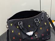 Fortok Louis Vuitton Speedy 40 Bandoulière Blason Denim 40*26*23Cm - 4