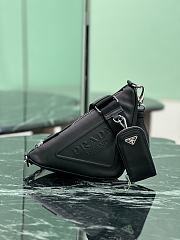 Fortok Prada Triangle Bag Black 26×14×12cm - 5