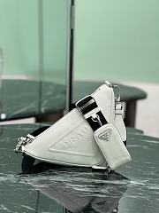 Fortok Prada Triangle Bag White 26×14×12cm - 1