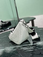 Fortok Prada Triangle Bag White 26×14×12cm - 4