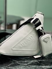 Fortok Prada Triangle Bag White 26×14×12cm - 3