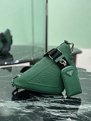 Fortok Prada Triangle Bag Green 26×14×12cm - 1