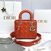Fortok Dior Lady Dior ABC Bag Orange 20.5*8.5*17 cm - 1