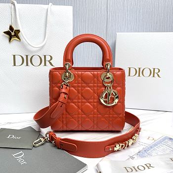 Fortok Dior Lady Dior ABC Bag Orange 20.5*8.5*17 cm