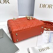 Fortok Dior Lady Dior ABC Bag Orange 20.5*8.5*17 cm - 4