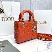 Fortok Dior Lady Dior ABC Bag Orange 20.5*8.5*17 cm - 3