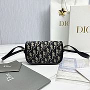 Fortok Dior - Bobby East-West Bag Azure Blue Box Calfskin 17.5×11×3.5cm - 5