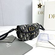 Fortok Dior - Bobby East-West Bag Azure Blue Box Calfskin 17.5×11×3.5cm - 6
