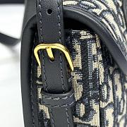 Fortok Dior - Bobby East-West Bag Azure Blue Box Calfskin 17.5×11×3.5cm - 4