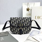Fortok Dior - Bobby East-West Bag Azure Blue Box Calfskin 22×17×6cm - 1