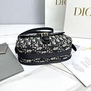 Fortok Dior - Bobby East-West Bag Azure Blue Box Calfskin 22×17×6cm - 4
