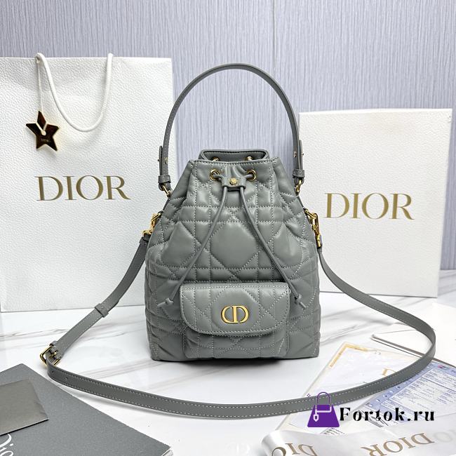 Fortok Dior Bucket Bag Grey 14*15*7cm - 1