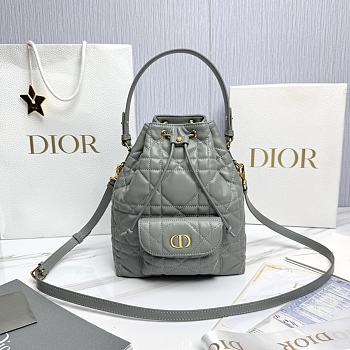 Fortok Dior Bucket Bag Grey 14*15*7cm