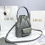 Fortok Dior Bucket Bag Grey 14*15*7cm - 6