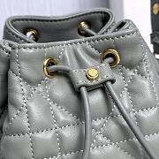 Fortok Dior Bucket Bag Grey 14*15*7cm - 5