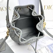Fortok Dior Bucket Bag Grey 14*15*7cm - 3