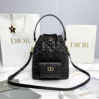 Fortok Dior Bucket Bag Black 14*15*7cm