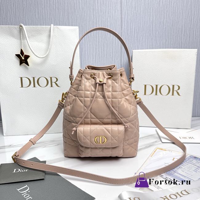 Fortok Dior Bucket Bag Salmon Color 14*15*7cm - 1