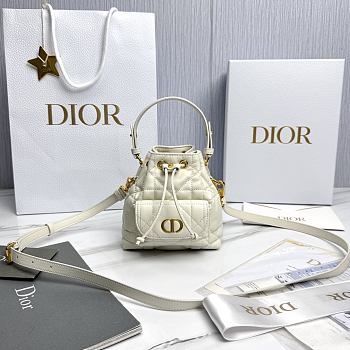 Fortok Dior Bucket Bag White 14*15*7cm