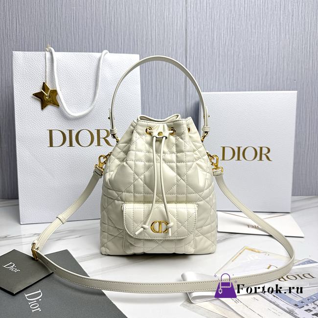 Fortok Dior Bucket Bag White 20cm*24cm*9cm - 1
