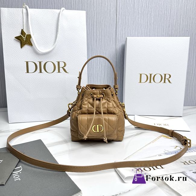 Fortok Dior Bucket Bag Brown 14*15*7cm - 1