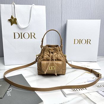 Fortok Dior Bucket Bag Brown 14*15*7cm