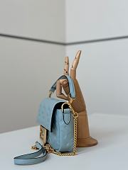 Fortok Fendi Baguette FF Logo Bag in Blue 19×5×12cm  - 5