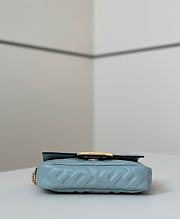 Fortok Fendi Baguette FF Logo Bag in Blue 19×5×12cm  - 4