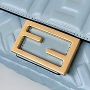 Fortok Fendi Baguette FF Logo Bag in Blue 19×5×12cm  - 3