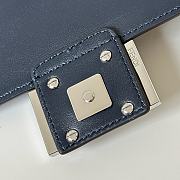 Fortok Fendi Baguette FF Logo Black Bag In Silver Hardware 19×4×12cm  - 4