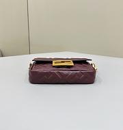Fortok Fendi Baguette FF Logo Rouge Bag 19×5×12cm  - 3