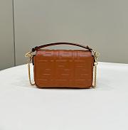 Fortok Fendi Baguette FF Logo Brown Bag 19×4×12cm  - 5