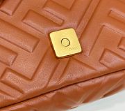 Fortok Fendi Baguette FF Logo Brown Bag 19×4×12cm  - 3