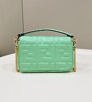 Fortok Fendi Baguette FF Logo Green Bag 19×4×12cm  - 5