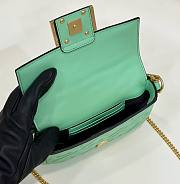 Fortok Fendi Baguette FF Logo Green Bag 19×4×12cm  - 2