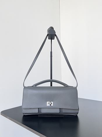 Fortok Balenciaga Bel Air Clutch Grey 26.9 x 13.9 x 5.3 cm