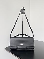 Fortok Balenciaga Bel Air Clutch Black With Silver Hardware 26.9 x 13.9 x 5.3 cm - 1